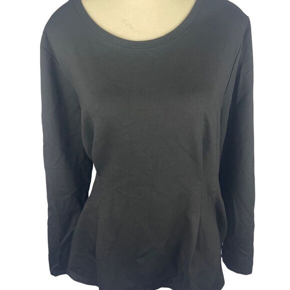 Lane Bryant Women’s Black Round Neck Long Sleeve Rayon Sweater Size: 18/20 - Picture 1 of 5